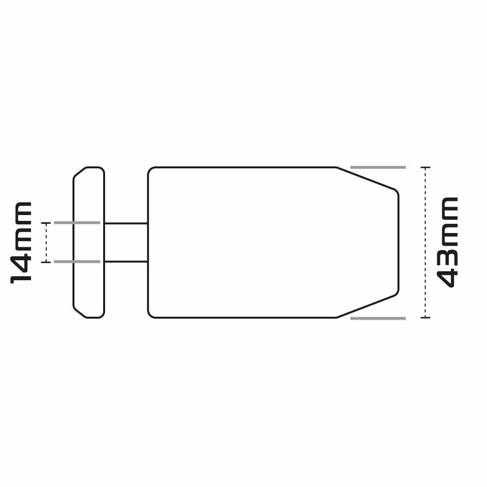Oxford Patriot 14mm Pin Disc Lock Yellow 4 Oxford Patriot 14mm Pin Disc Lock Yellow - Image 4