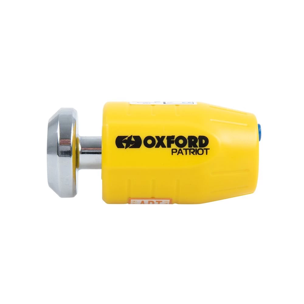 Oxford Patriot 14mm Pin Disc Lock Yellow 1 Oxford Patriot 14mm Pin Disc Lock Yellow