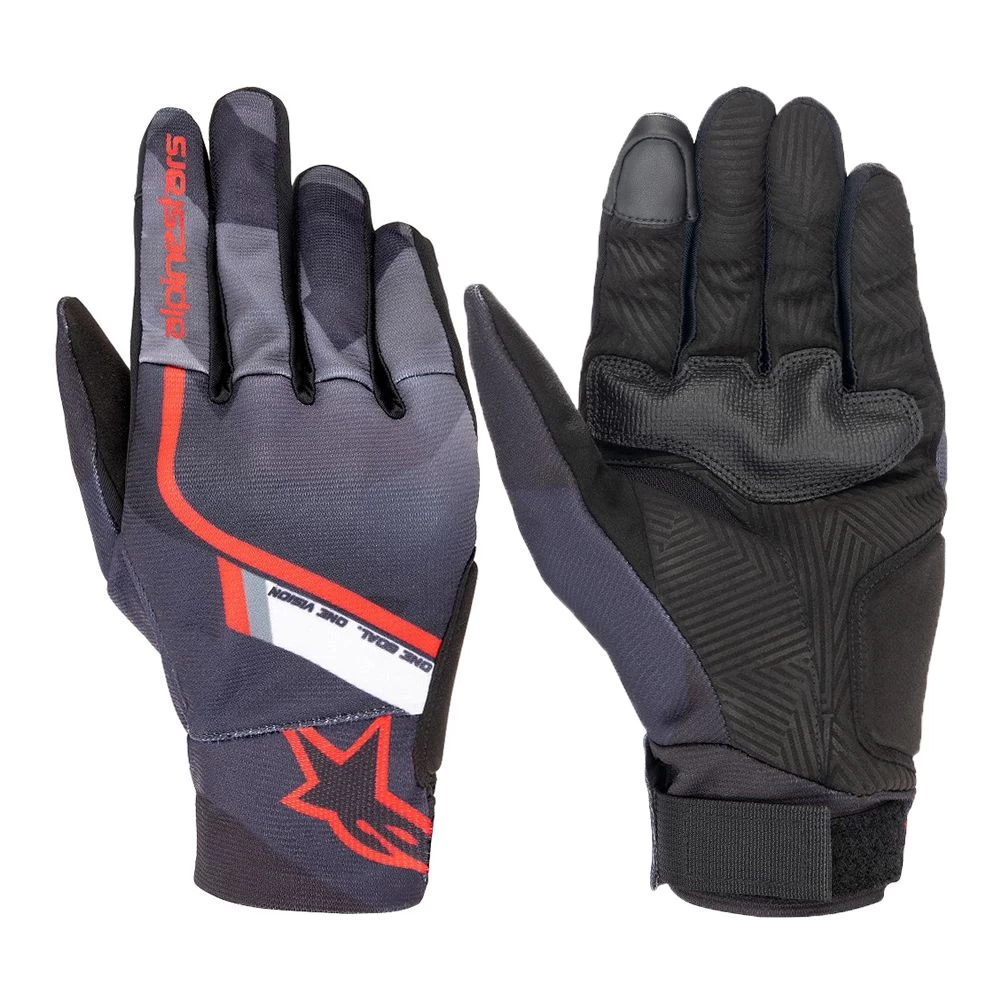 Alpinestars Reef Summer Glove - Blk/Grey Camo/Red 1 Alpinestars Reef Summer Glove - Blk/Grey Camo/Red
