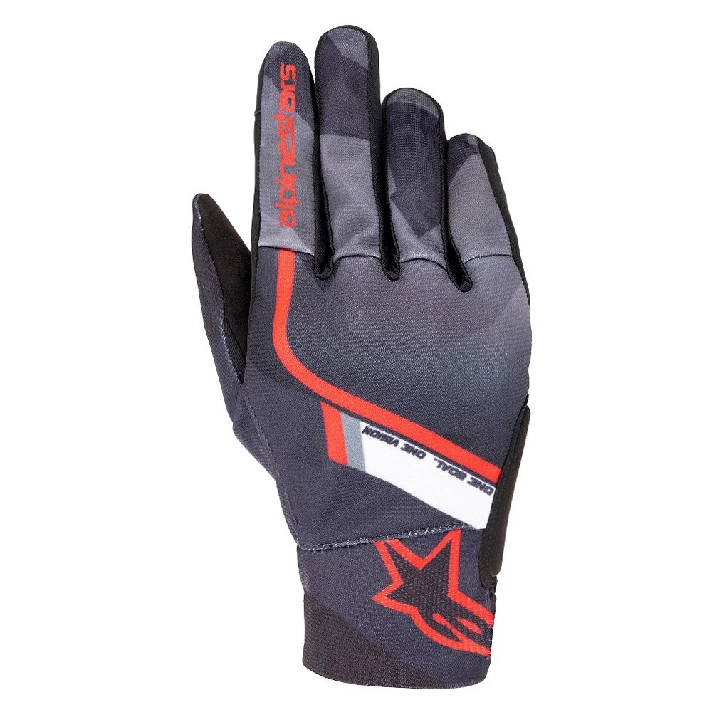 Alpinestars Reef Summer Glove - Blk/Grey Camo/Red 2 Alpinestars Reef Summer Glove - Blk/Grey Camo/Red - Image 2