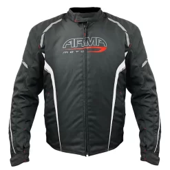ARMR Eyoshi -Waterproof Jacket - Black White -Motorcycle Equipment Store armr eyoshi 2 jacket black white 1