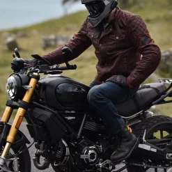 Oxford Original Approved AA Dynamic Jean Straight Long Leg - Dark Aged -Motorcycle Equipment Store dark aged wearing 1 1