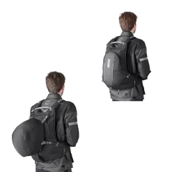 Givi EA104B Expandable Rucksack -Motorcycle Equipment Store ea104b wearing