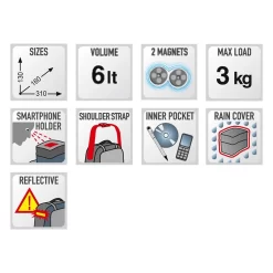 Givi EA106B Small Universal Tank Bag -Motorcycle Equipment Store ea106b specs