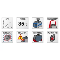 Givi EA107B Seat Roll Bag -Motorcycle Equipment Store ea107b specs