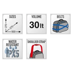 Givi EA114FL Waterproof Roll Bag Neon Yellow Pattern -Motorcycle Equipment Store ea114fl spec