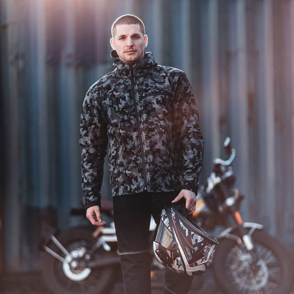 Spada Grid Soft Shell Jacket - Camo Grey 4 Spada Grid Soft Shell Jacket - Camo Grey - Image 4