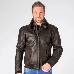 Halvarssons Torsby Classic Leather Pilot Jacket CE - AA Rated - Size UK42 -Motorcycle Equipment Store halvarssons torsby worn