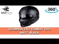 Scorpion EXO Combat EVO - Matt Black 5 Scorpion EXO Combat EVO - Matt Black -Motorcycle Equipment Store hqdefault 12