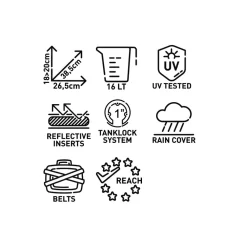 Kappa RA311R2 Expandable Tanklock Tank Bag 7 Kappa RA311R2 Expandable Tanklock Tank Bag -Motorcycle Equipment Store kappa ra311r2 tanklock bag spec