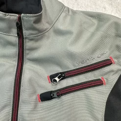 Lindstrands Ladies Liden Waterproof AA Rated Jacket Blk/Gry/Red Size 40 -Motorcycle Equipment Store lindstarnds liden feature 1