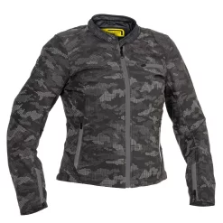 Lindstrands Fryken Camo Ladies Softshell A Rated Jacket - Size 40 -Motorcycle Equipment Store lindstrands friken camo front