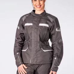 Lindstrands Granberg Ladies Laminated AA Rated Jacket - Blk/Wht - Size 40 -Motorcycle Equipment Store lindstrands granberg blk wear