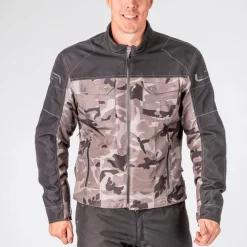 Lindstrands Lugnet Jacket - Blk/Camo - AA Rated -Motorcycle Equipment Store lindstrands lugnet camo wear