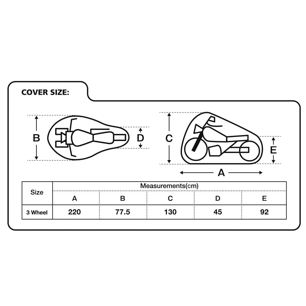 Oxford Protex Stretch Outdoor MP3/3 Wheeler - Black 2 Oxford Protex Stretch Outdoor MP3/3 Wheeler - Black - Image 2