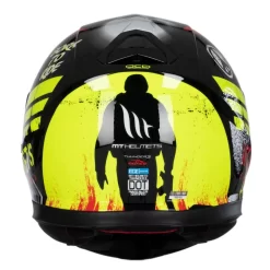 MT Thunder 3 Sniper Gloss Black/Fluo Yellow -Motorcycle Equipment Store mt thunder 3 sniper gloss blackfluo yellow rear 1