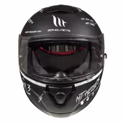 MT Thunder 3 SV Board - Matt Black/White - X-Large -Motorcycle Equipment Store mt thunder board front