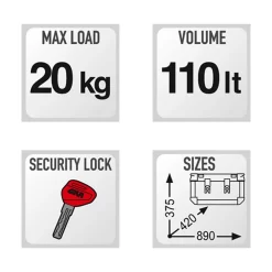 Givi OBK110A Trekker Outback ATV Case 110ltr - Natural -Motorcycle Equipment Store obk110a specs