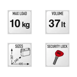 OBKN4837APACK2 Trekker Outback Panniers 48 Left / 37 Right - Natural 10 OBKN4837APACK2 Trekker Outback Panniers 48 Left / 37 Right - Natural -Motorcycle Equipment Store obkn37 specs 1