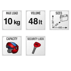 Givi OBKN48AL Trekker Outback 48 Natural (Left Side) -Motorcycle Equipment Store obkn48 specs 2