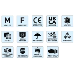 Spada Oslo Waterproof Ladies Glove - Black -Motorcycle Equipment Store oslo wp ce specs