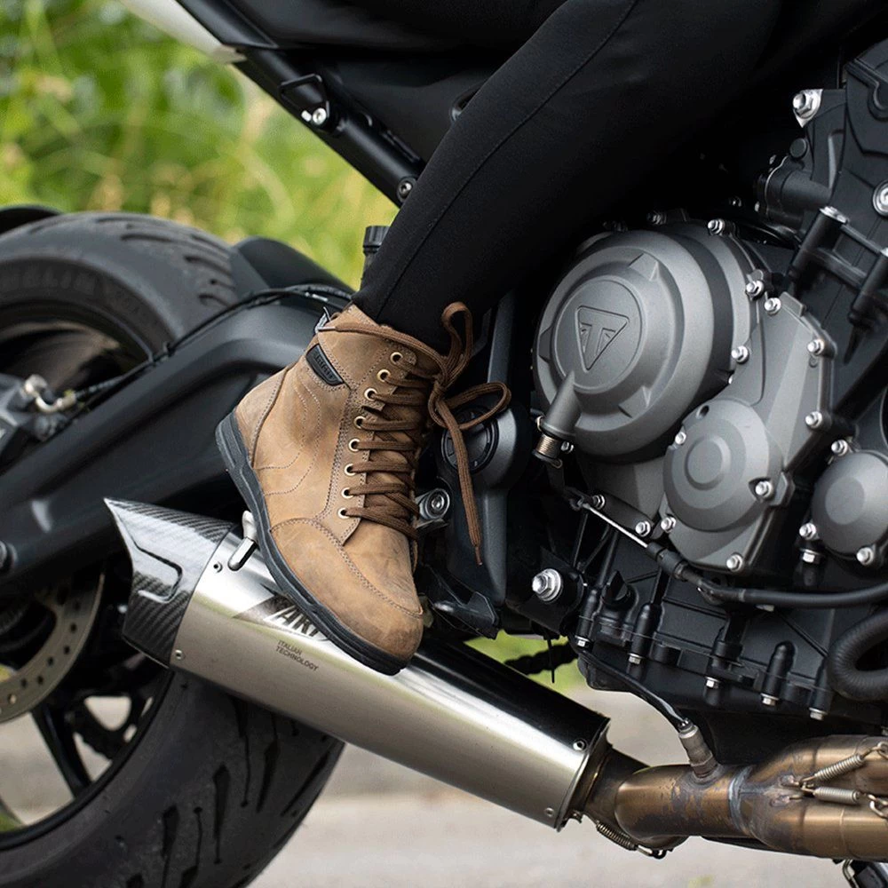 Oxford Kickback Women's Motorcycle Boots - Brown 3 Oxford Kickback Women's Motorcycle Boots - Brown - Image 3