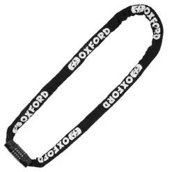 Oxford Combination Chain Lock - 8mm Square Link Chain -Motorcycle Equipment Store oxford lk118 full