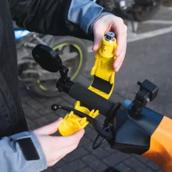 Oxford Alarmed Lever Lock- Yellow -Motorcycle Equipment Store oxford lk302 fitting