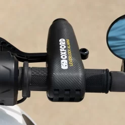 Oxford Alarmed Lever Lock- Black -Motorcycle Equipment Store oxford lk303 fitted