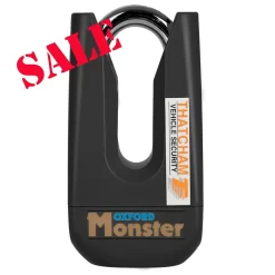 Oxford Monster Sold Secure Gold Disc Lock - Black