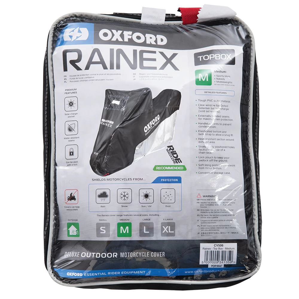 Oxford Rainex Outdoor Cover Topbox - Black - Medium 5 Oxford Rainex Outdoor Cover Topbox - Black - Medium - Image 5