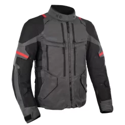 Oxford Rockland 3 In 1 Motorcycle Jacket -Charcoal/Black/Red