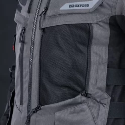 Oxford Rockland 3 In 1 Motorcycle Jacket -Charcoal/Black/Red -Motorcycle Equipment Store rockland ms jkt charcoal blk red vent