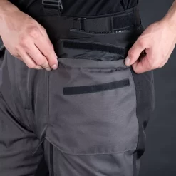 Oxford Rockland3 In 1 Motorcycle Pant - Charcoal/Blk/Red - Short -Motorcycle Equipment Store rockland ms pant charcoal blk red r pocket 1 1