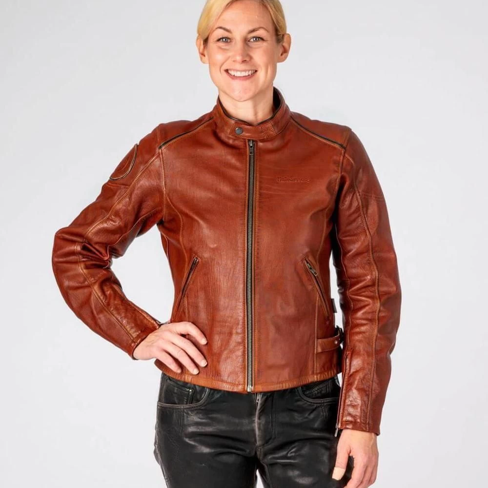 Halvarssons Nyvall Ladies Classic Brown Leather Jacket AA Rated (UK 12) 3 Halvarssons Nyvall Ladies Classic Brown Leather Jacket AA Rated (UK 12) - Image 3