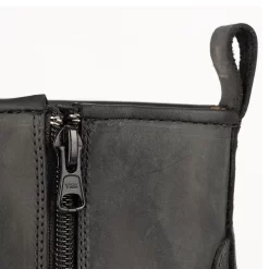 Oxford Sofia Ladies Leather Boots - Charcoal -Motorcycle Equipment Store sofia boot grey feature 2