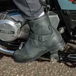 Oxford Sofia Ladies Leather Boots - Charcoal -Motorcycle Equipment Store sofia boot grey wear