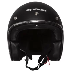 Spada Helmet Open Face Classic Plain Matt Black -Motorcycle Equipment Store spada helmet open face classic plain matt black front