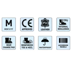 Spada Roost CE Approved Motorcycle Boots - Black -Motorcycle Equipment Store spada roost specs