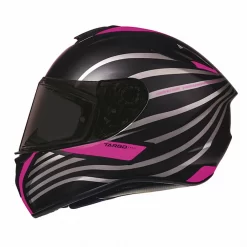 Targo Doppler Matt Black & Pink 5 Targo Doppler Matt Black & Pink -Motorcycle Equipment Store targo doppler matt black pink side