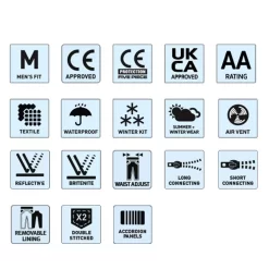 Spada Tucson CE Approved Textile Trousers - Black - Short Leg -Motorcycle Equipment Store tucson pants black specs 1