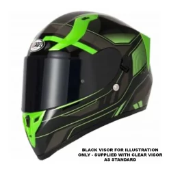 VCan H128 Helvet - Green 5 VCan H128 Helvet - Green -Motorcycle Equipment Store vcan helvet green visor